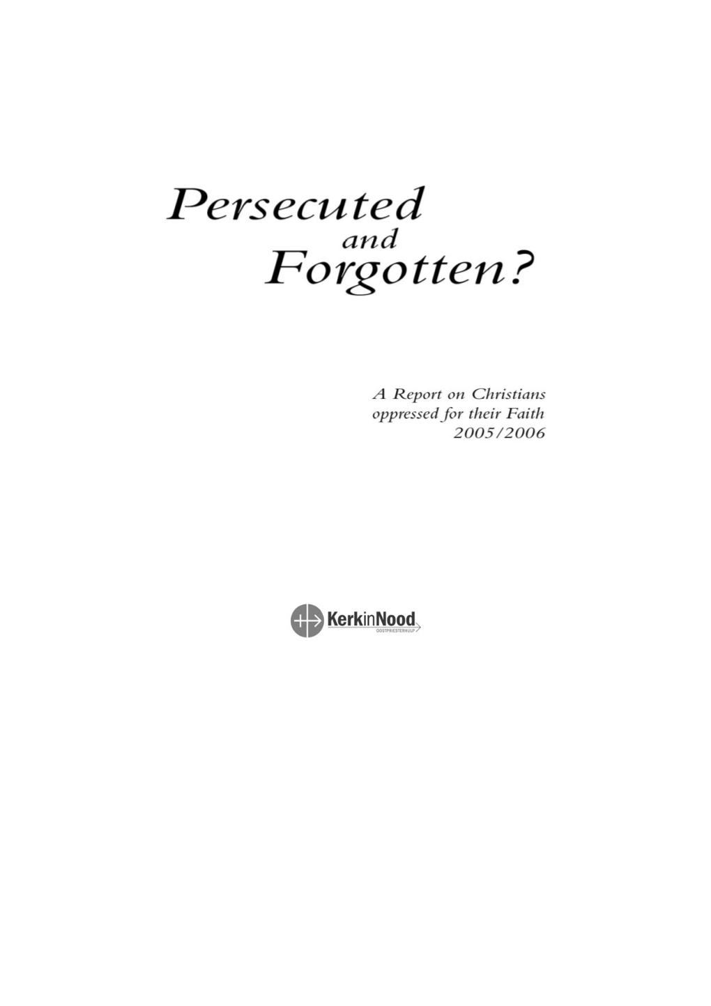 Persecutedandforgotten.Pdf