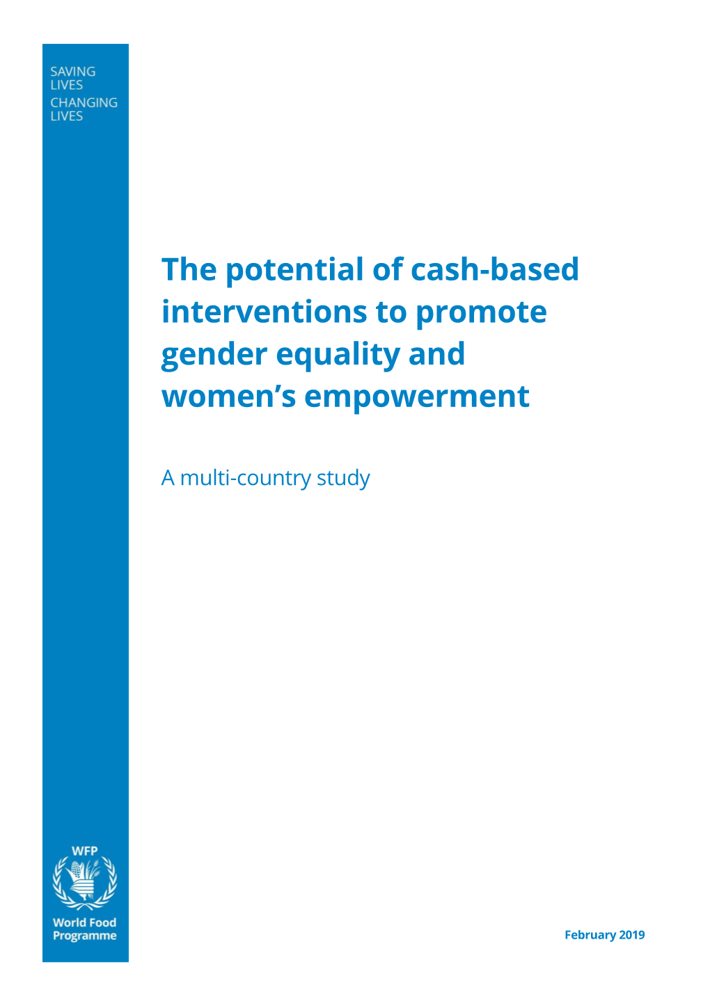 The Potential of Cash-Based Interventions to Promote Gender Equality and Women’S Empowerment