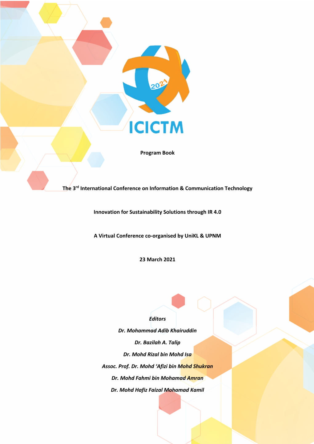 ICICTM 2021 Program Book