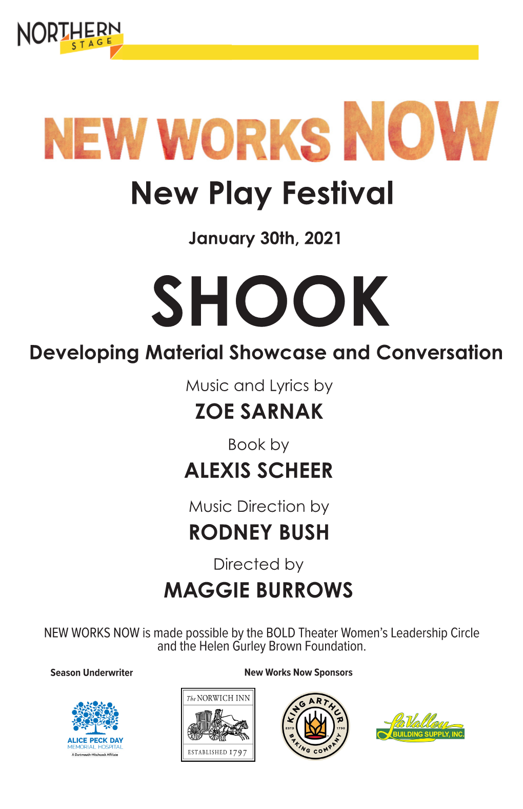 To View the SHOOK Playbill