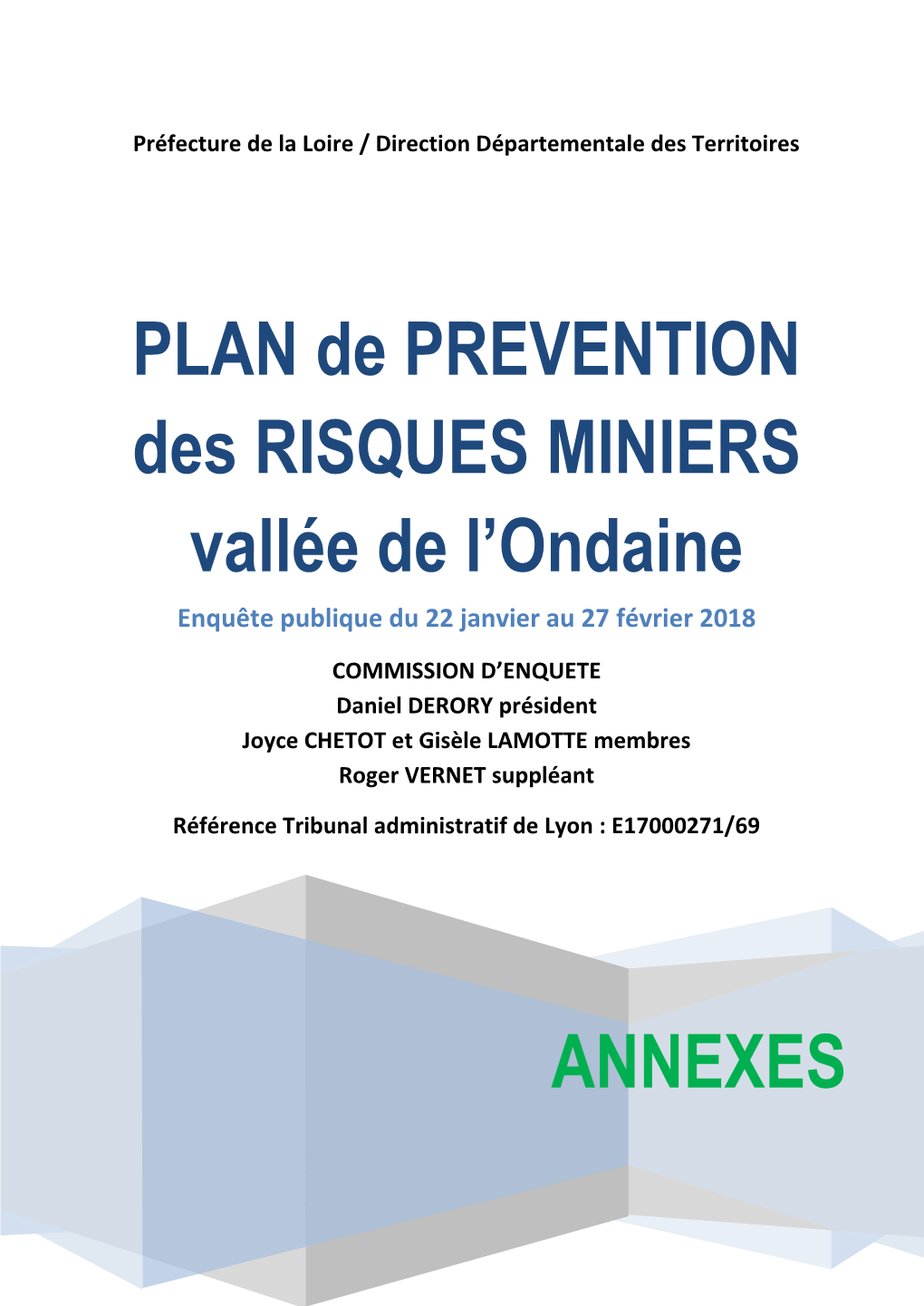 ANNEXES PLAN De PREVENTION Des RISQUES MINIERS Vallée De L