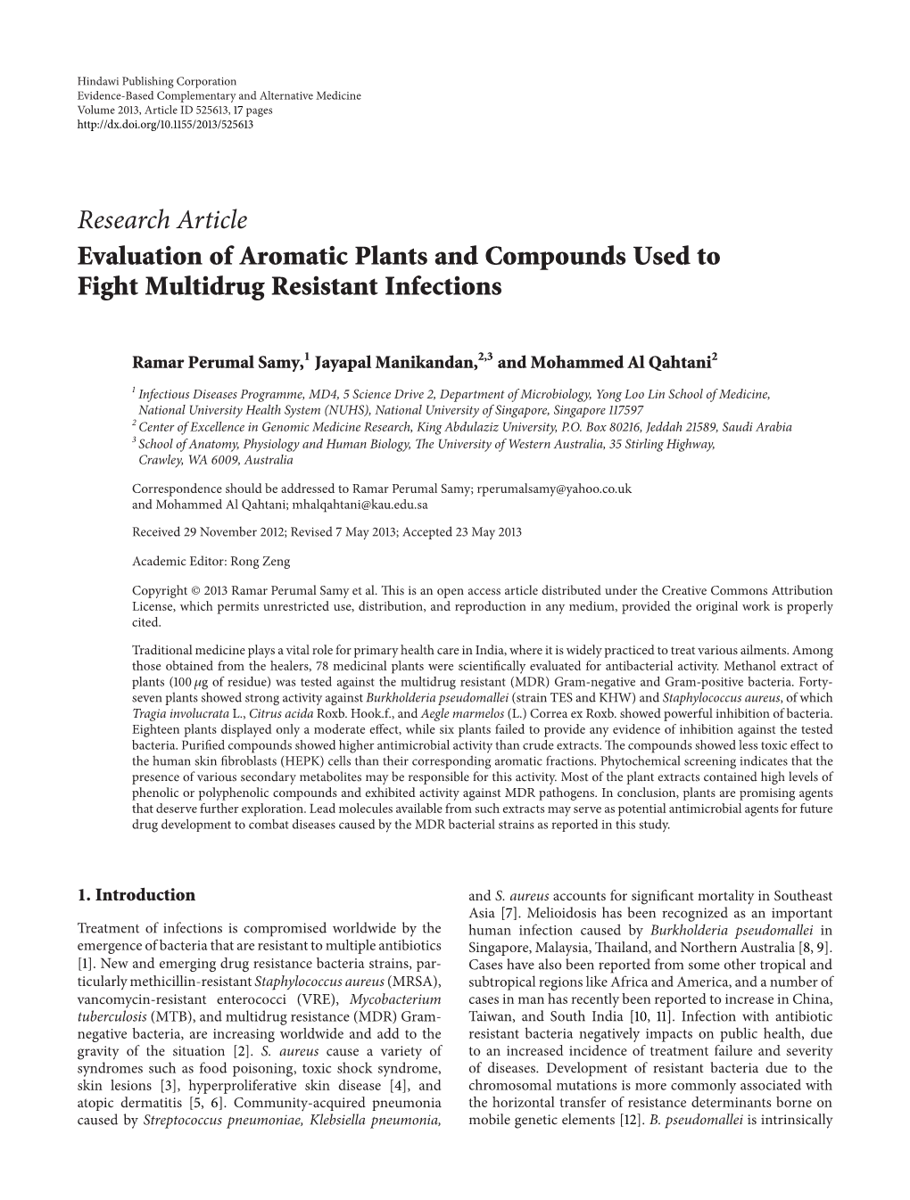 Evaluation of Aromatic Plants and Compounds Used to Fight Multidrug Resistant Infections