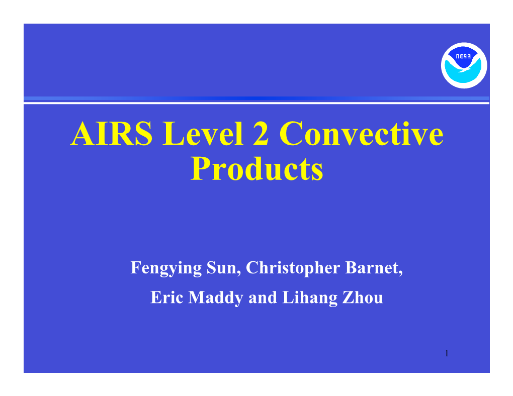 AIRS Level 2 Convective Products