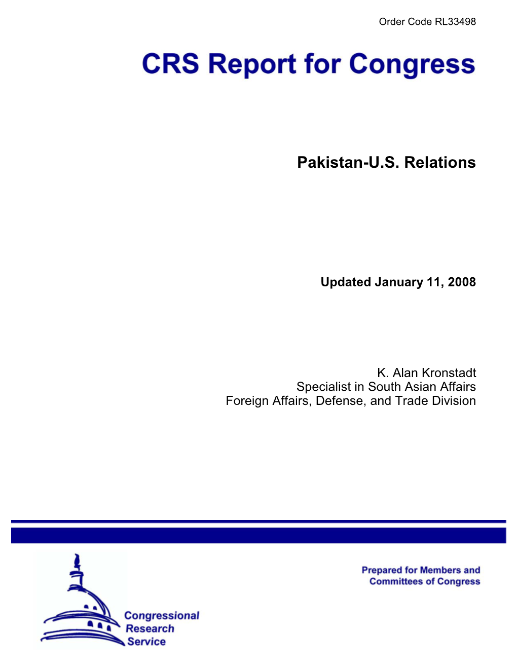 Pakistan-U.S. Relations