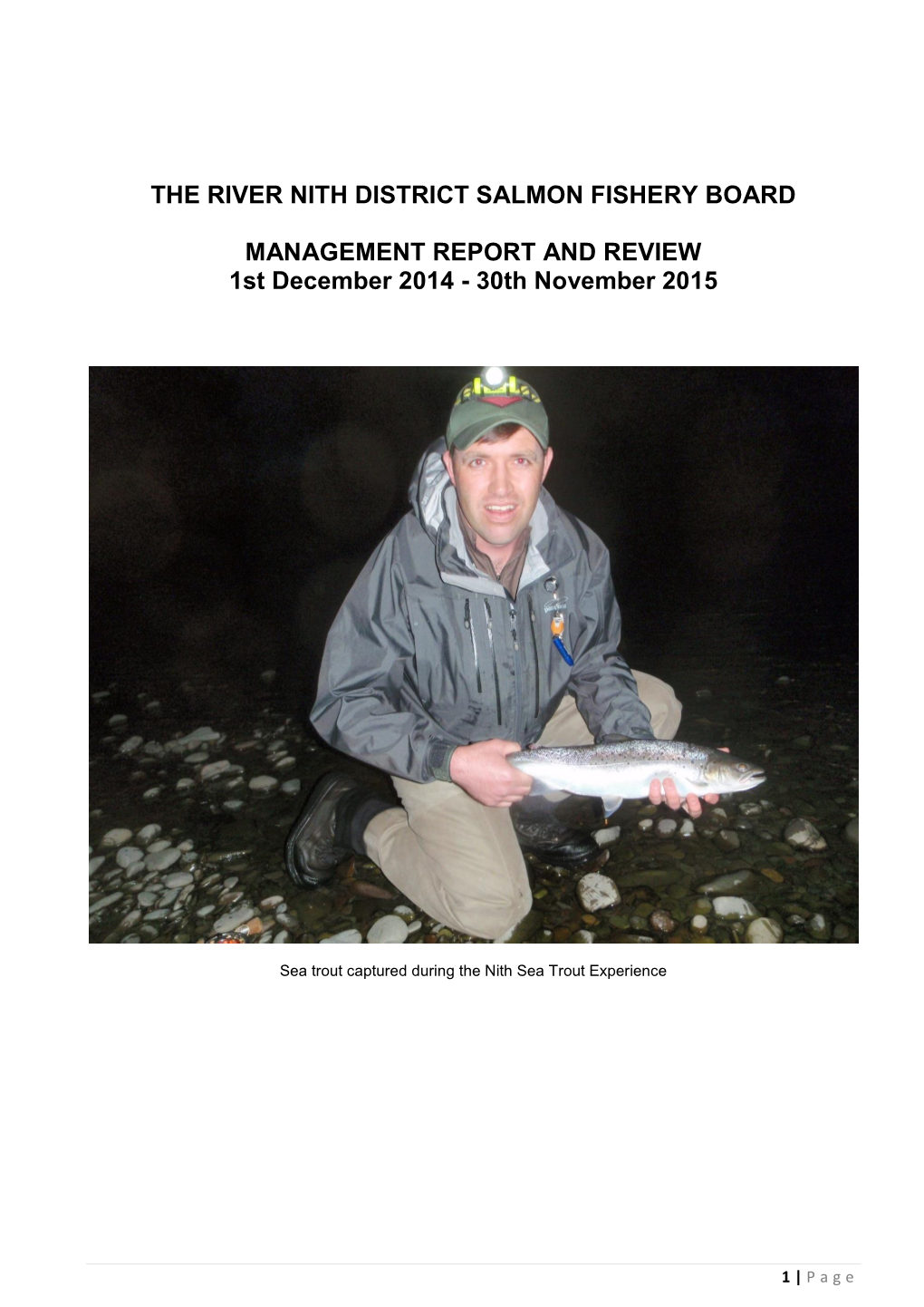 The River Nith District Salmon Fishery Board Management