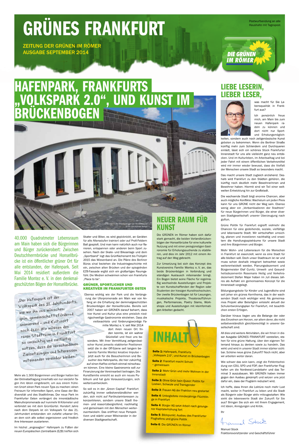 Grünes Frankfurt | Ausgabe September 2014 | Seite 1