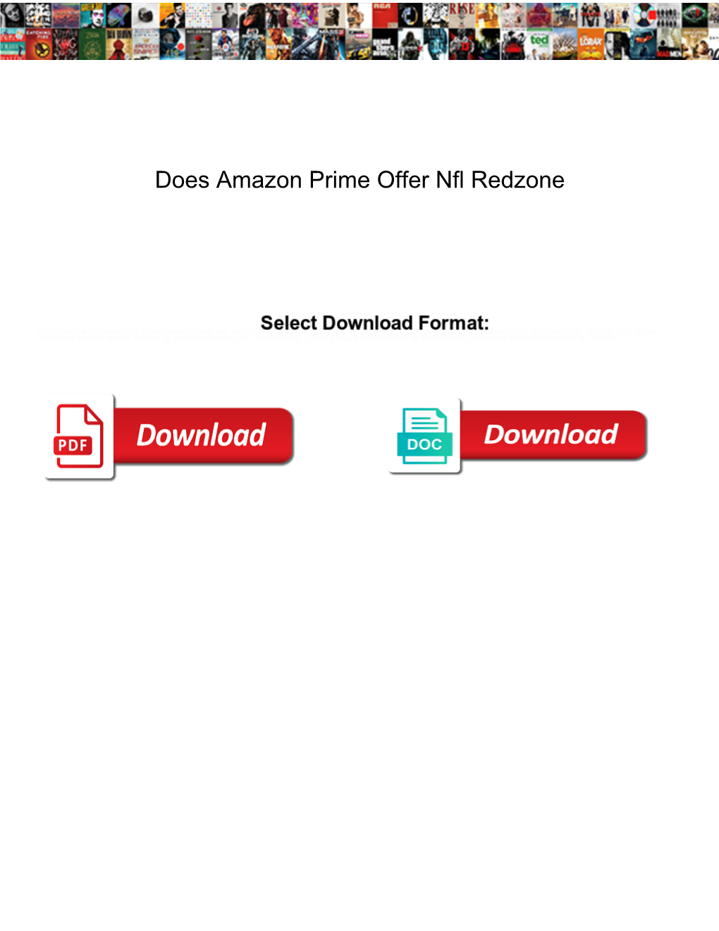 Does Amazon Prime Offer Nfl Redzone