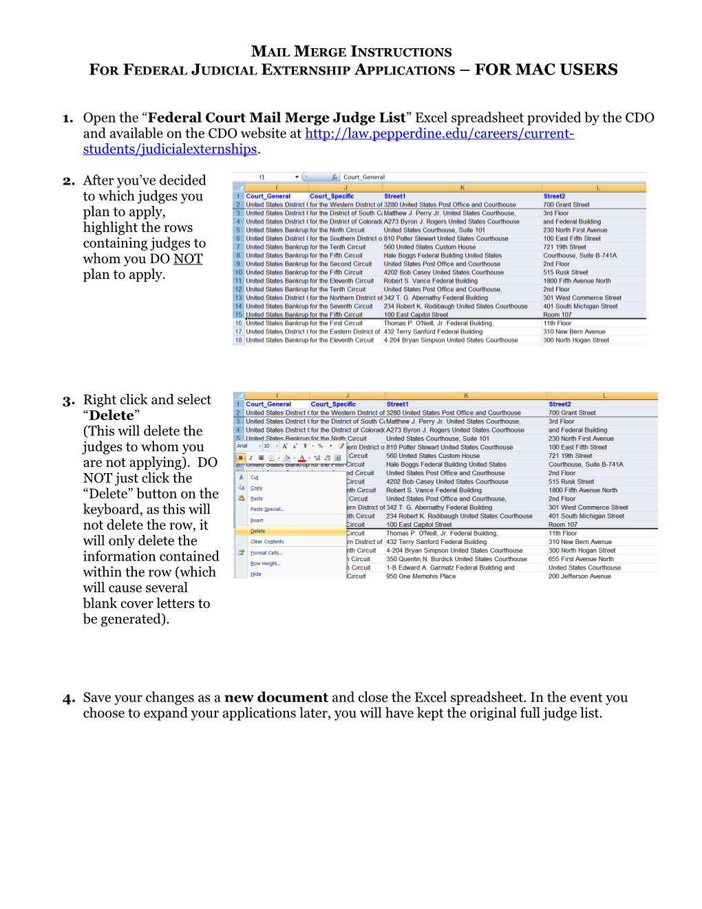 Instructions for Merging Clerkship Applicants