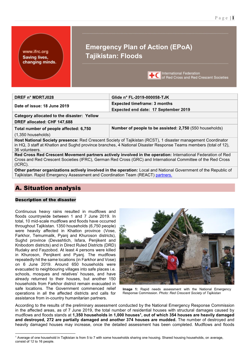 Tajikistan: Floods