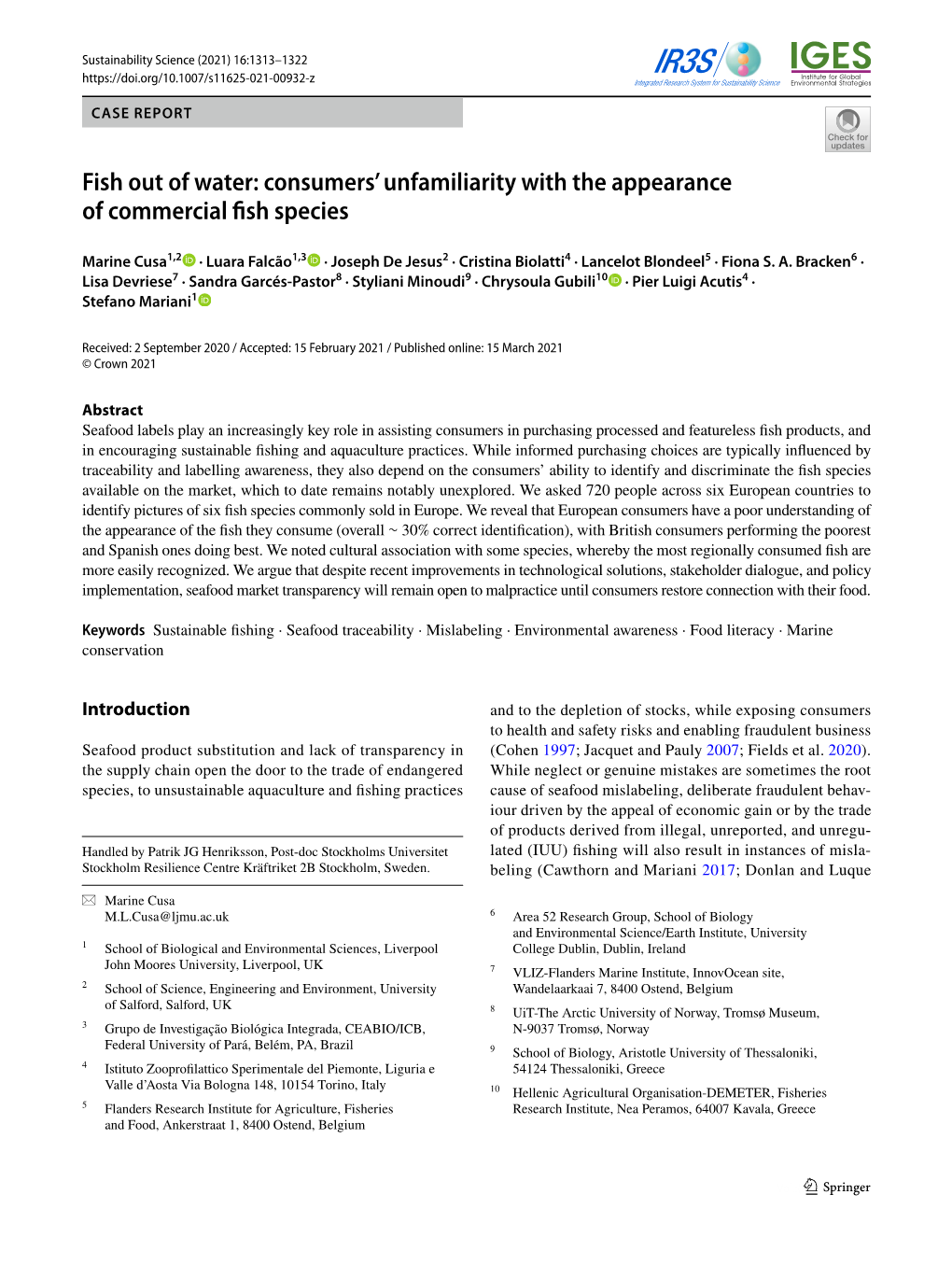 Fish out of Water: Consumers' Unfamiliarity with the Appearance Of