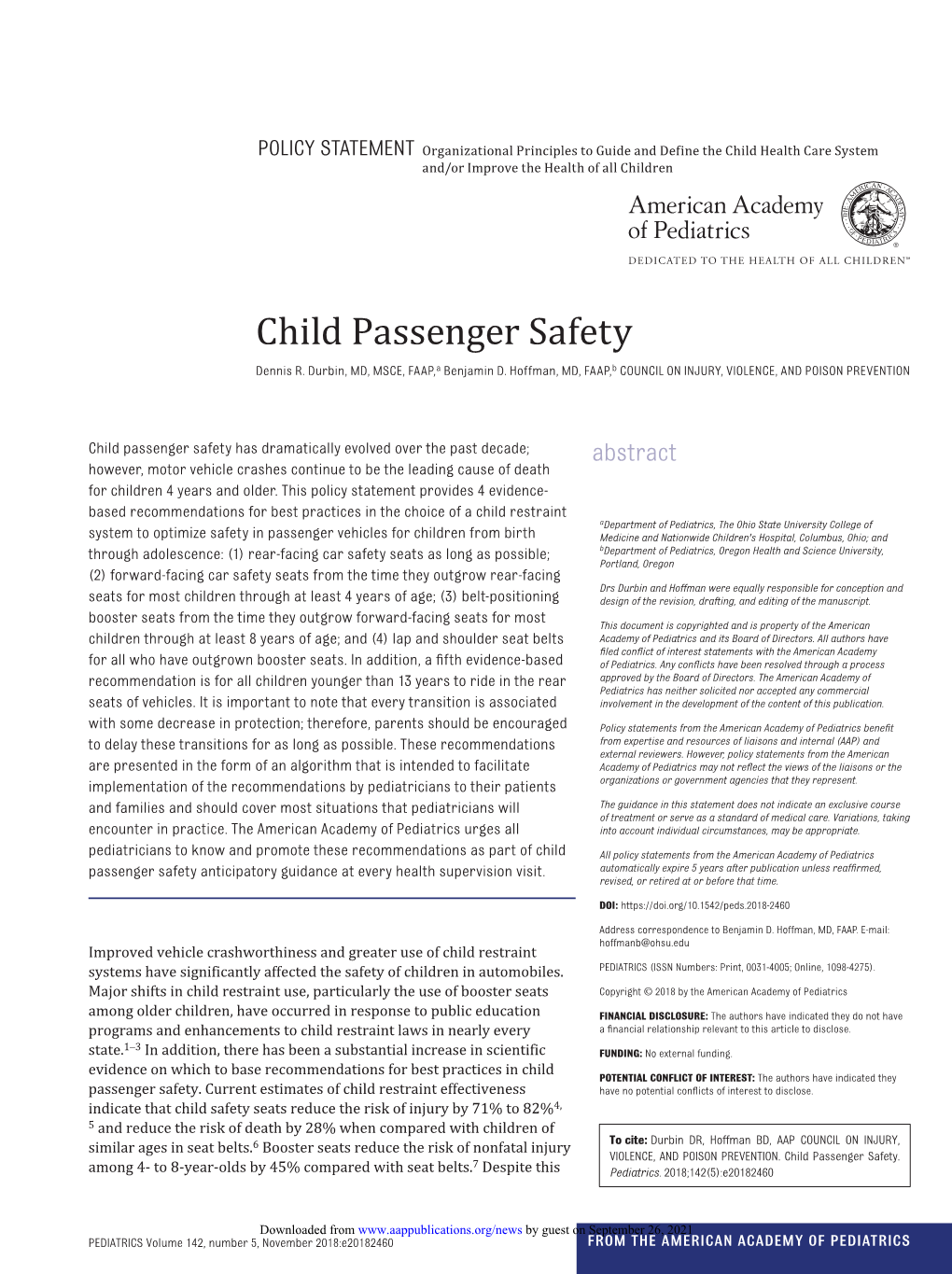 Child Passenger Safety