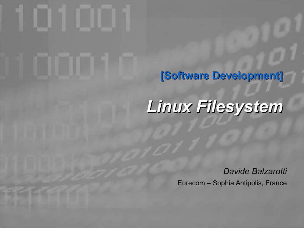 Linux Filesystemfilesystem