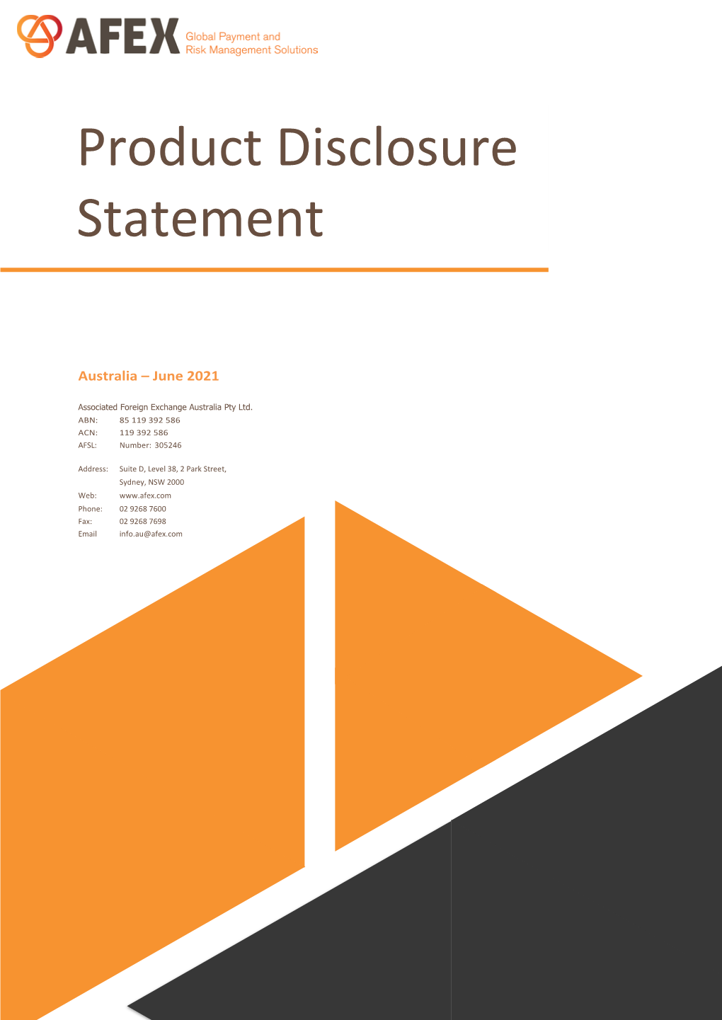 Product Disclosure Statement (PDS)