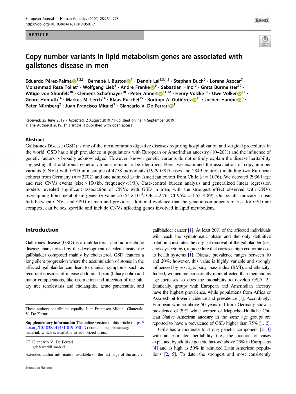 Copy Number Variants in Lipid Metabolism Genes Are Associated with Gallstones Disease in Men