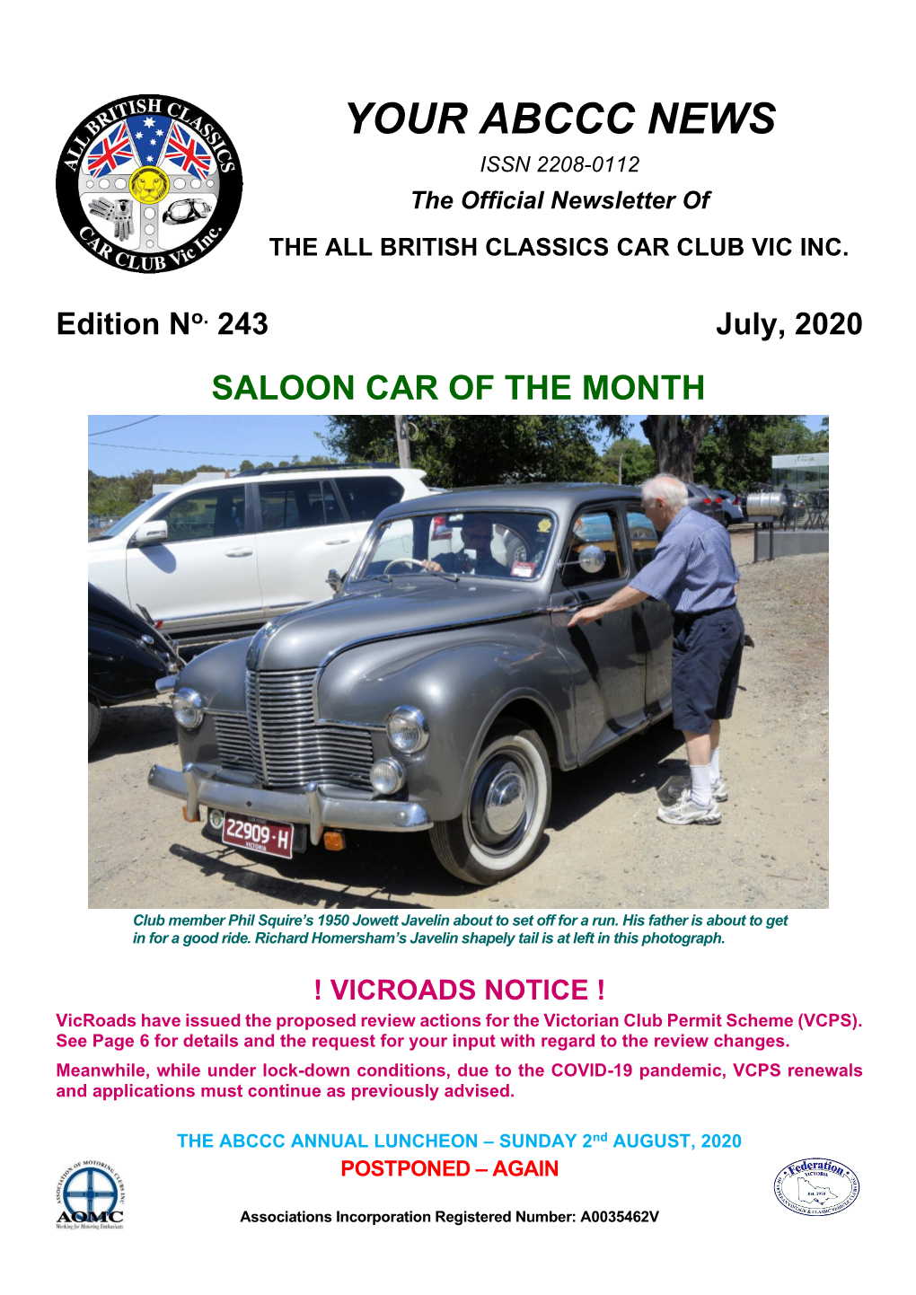 The Official Newsletter of the All British Classics Car Club (VIC)