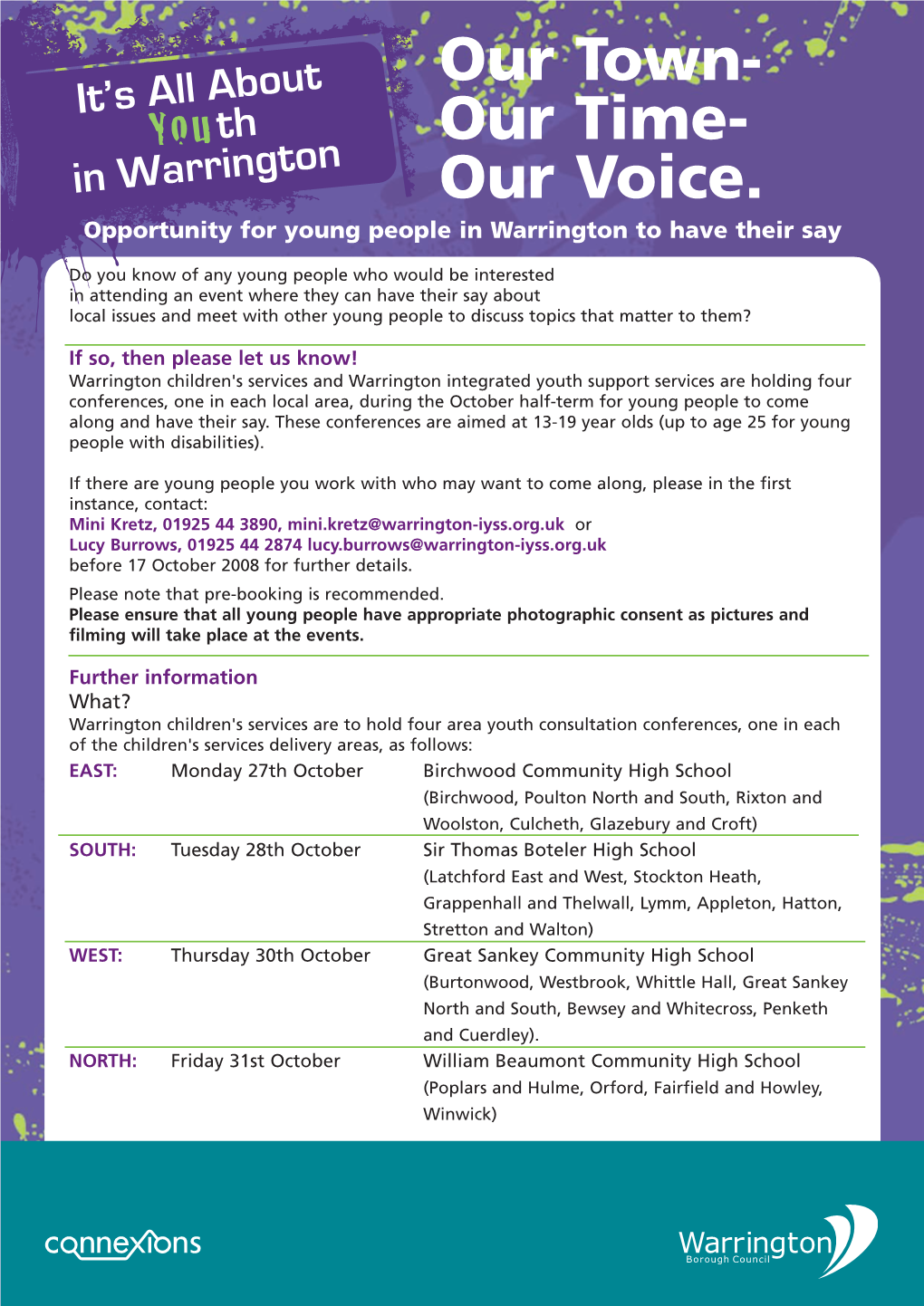 Our Voice. Opportunity for Young People in Warrington to Have Their Say