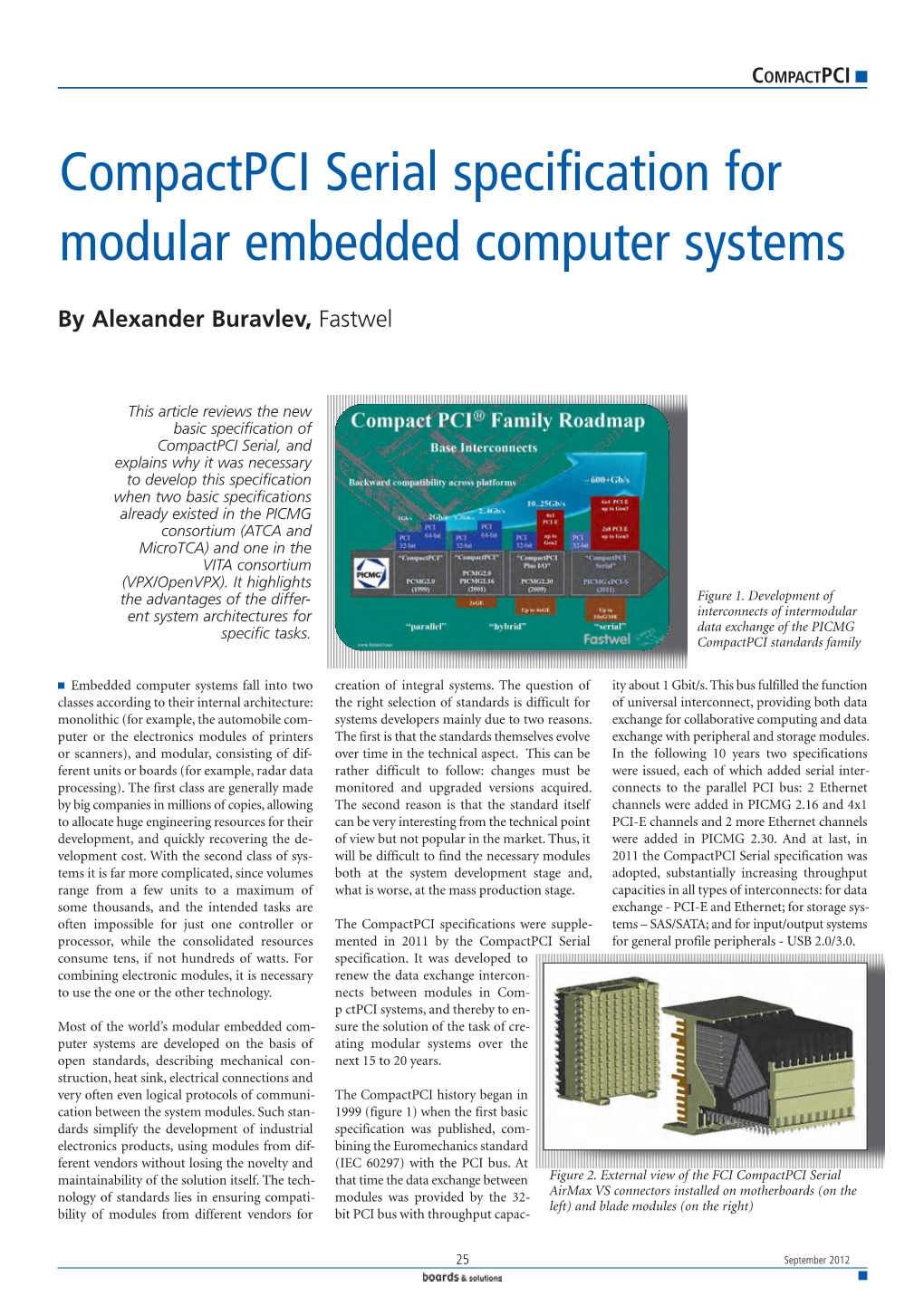 Compactpci Serial Specification for Modular Embedded Computer Systems