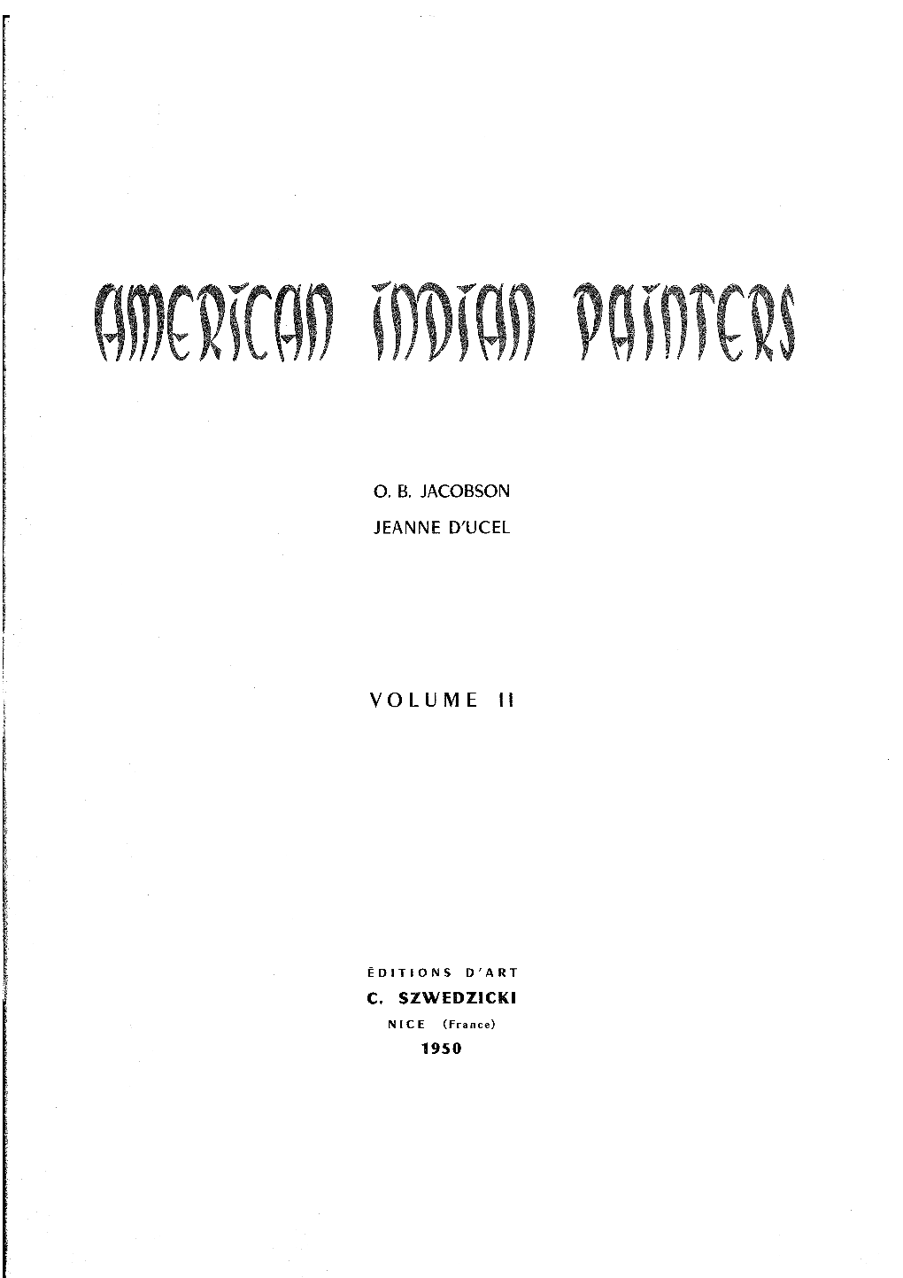 American Indian Painters Vol. 2