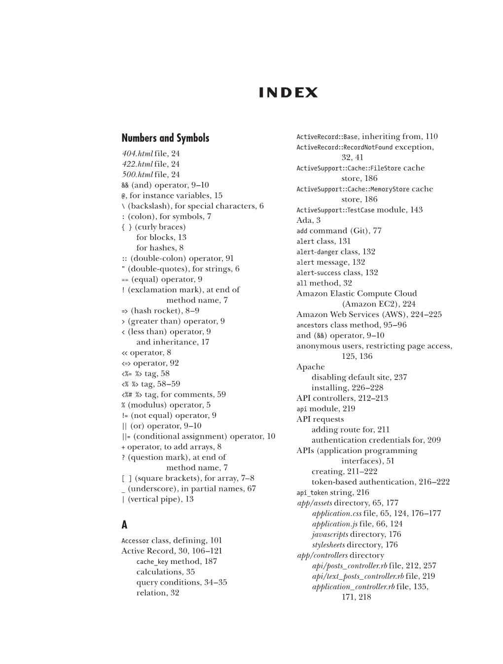 Numbers and Symbols A