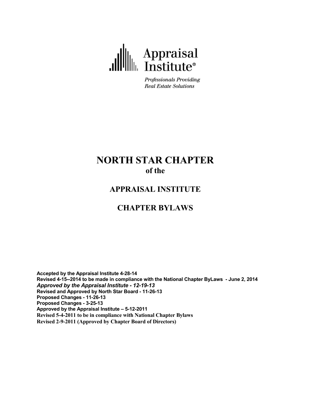 Accepted by the Appraisal Institute 4-28-14