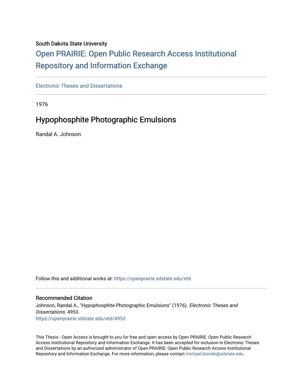 Hypophosphite Photographic Emulsions