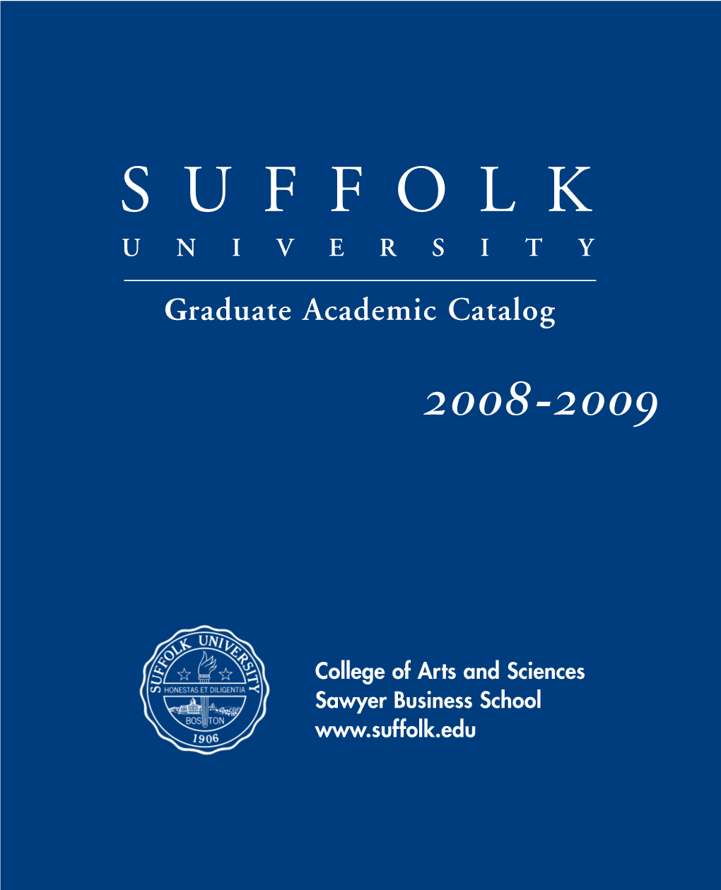 Suffolk University Graduate Academic Catalog 2008–2009