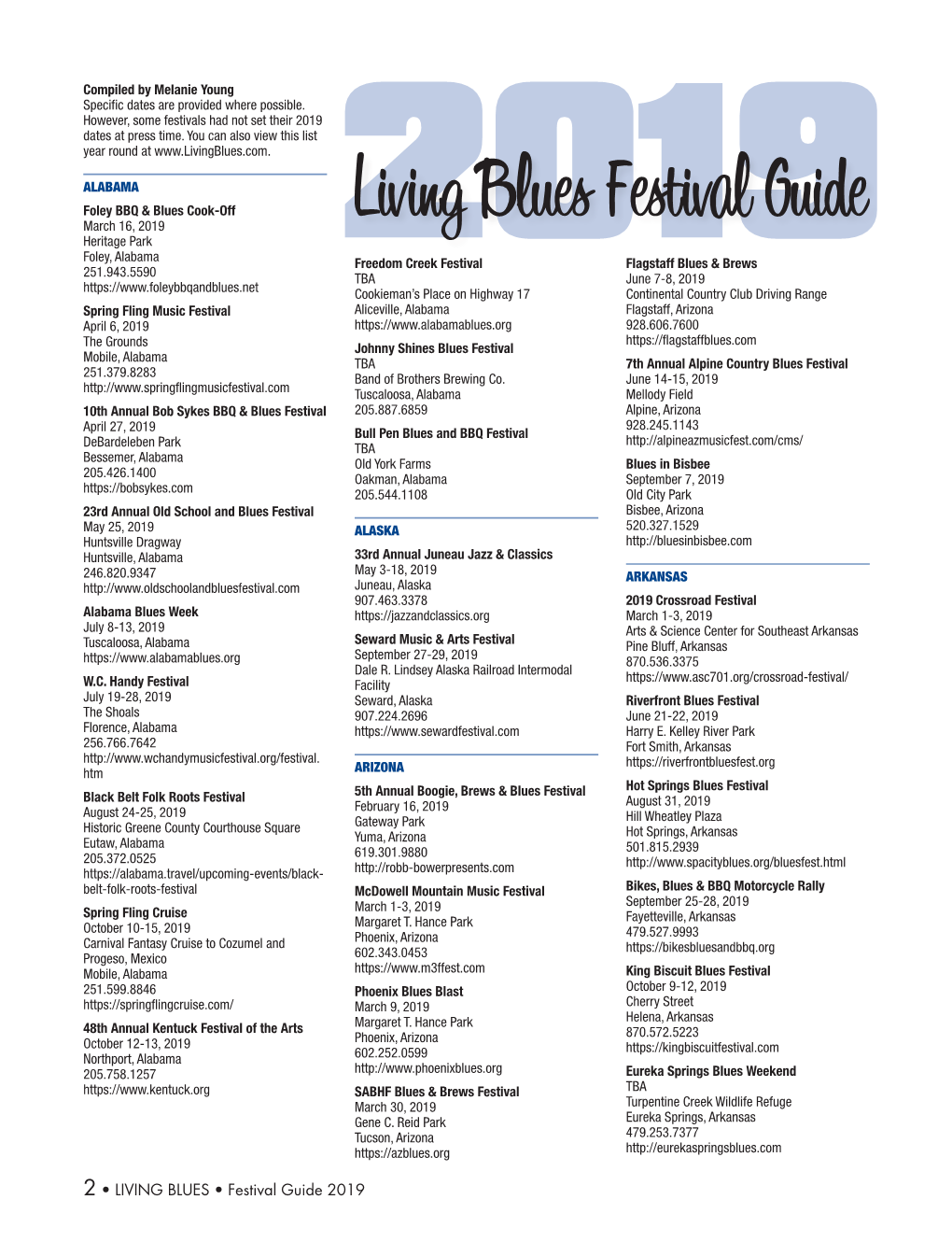 Living Blues Festival Guide