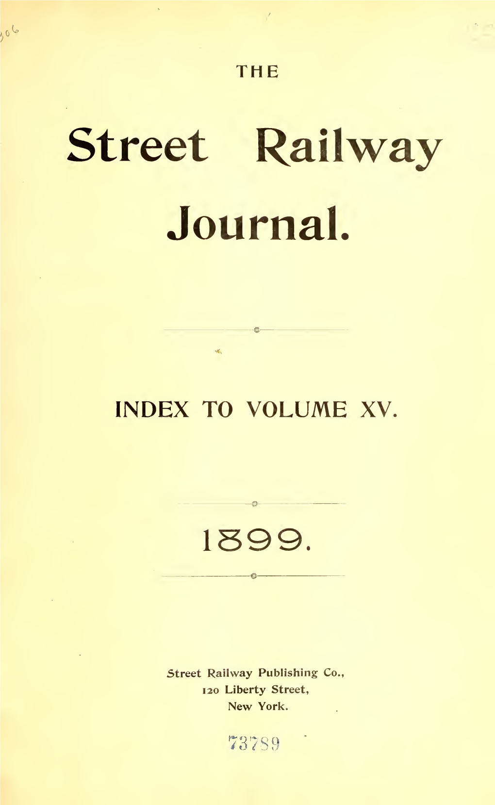 The Street Railway Journal