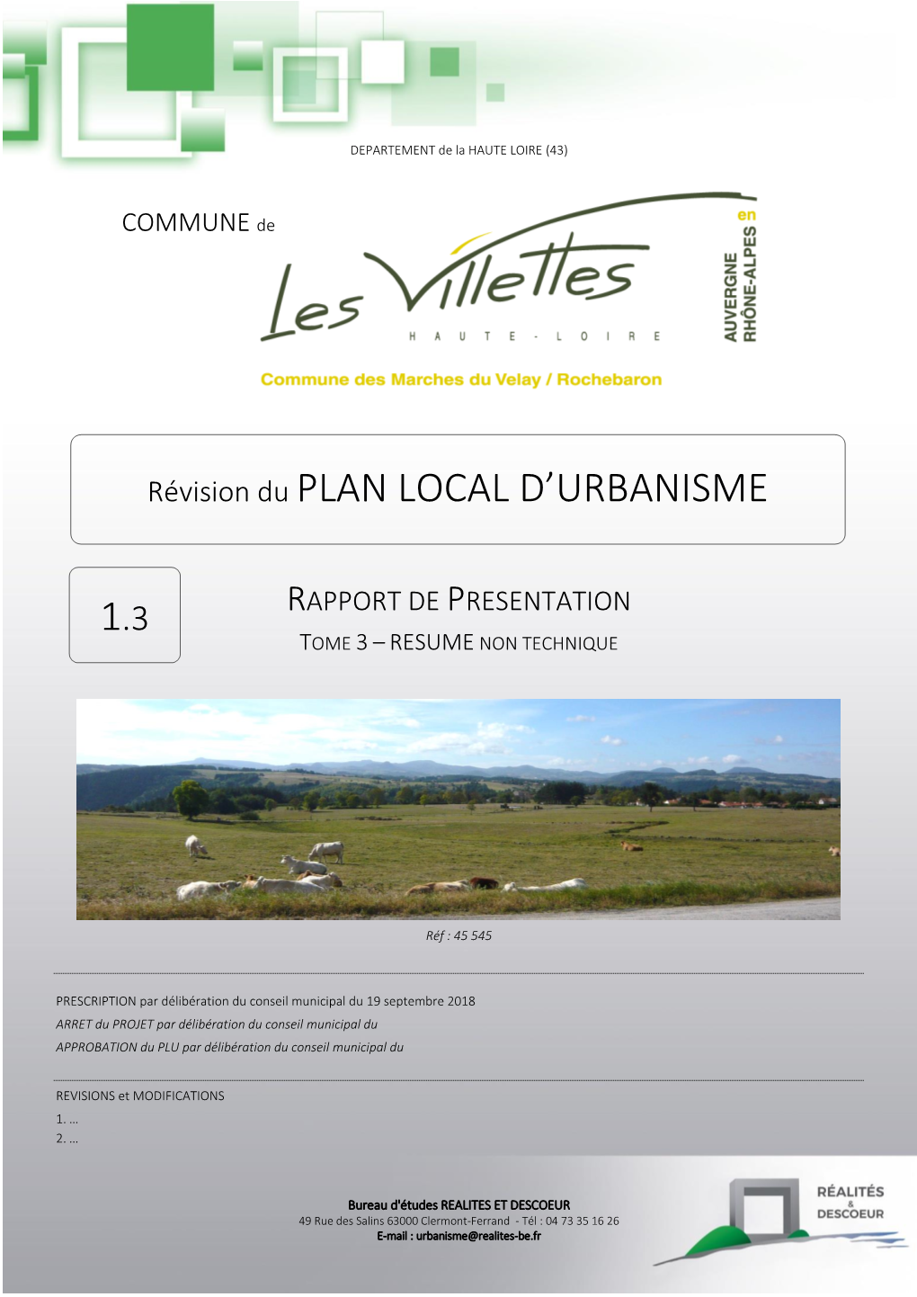 Révision Du PLAN LOCAL D'urbanisme