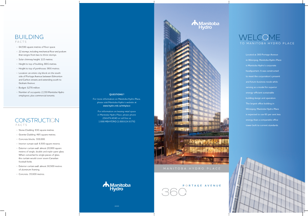 Manitoba Hydro Place 360 Brochure