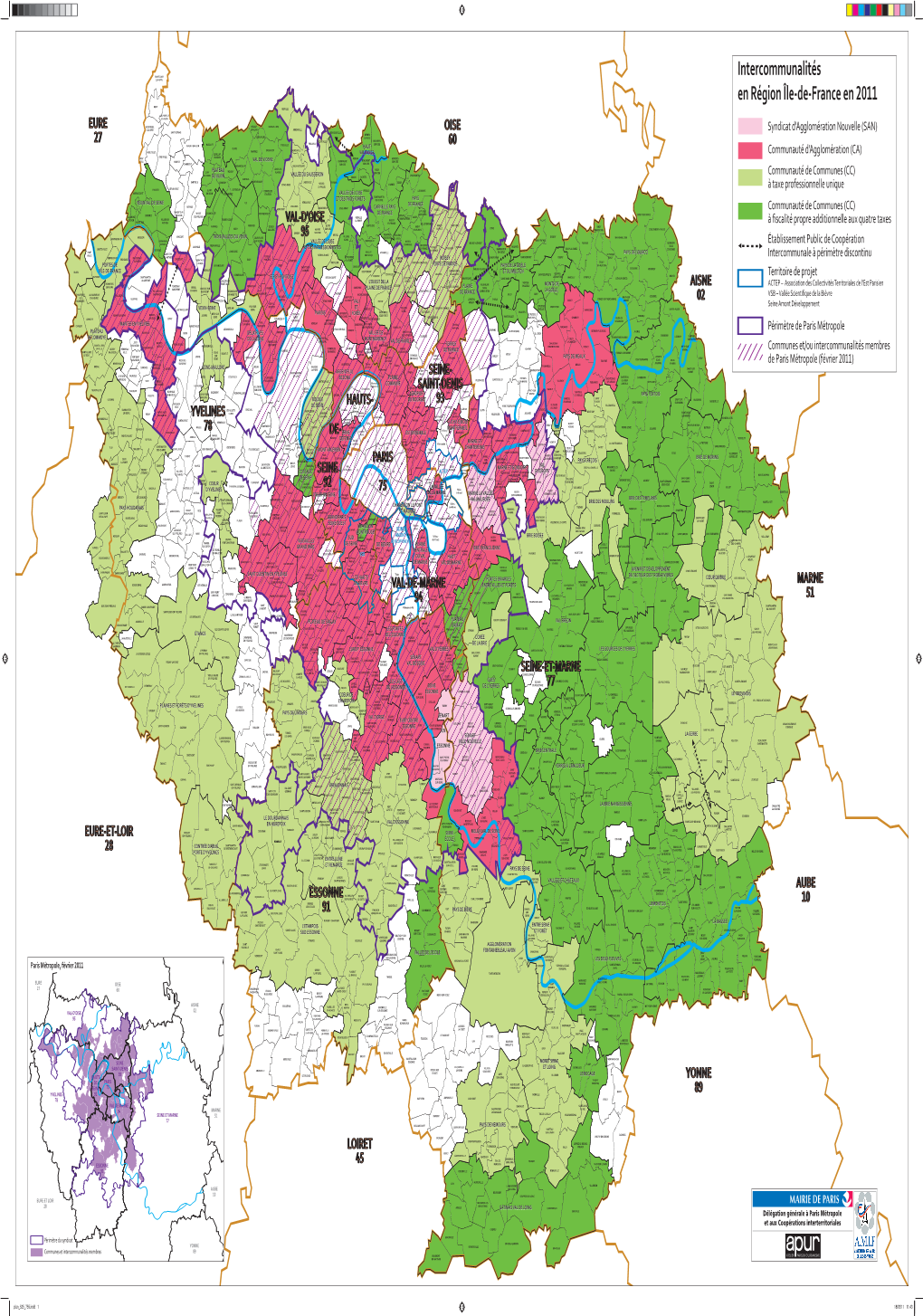 Intercommunalités En Région Île-De-France En