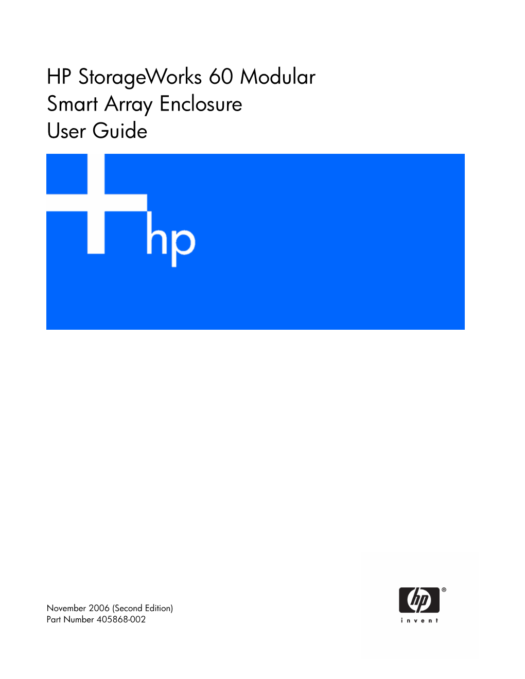 HP Storageworks 60 Modular Smart Array Enclosure User Guide