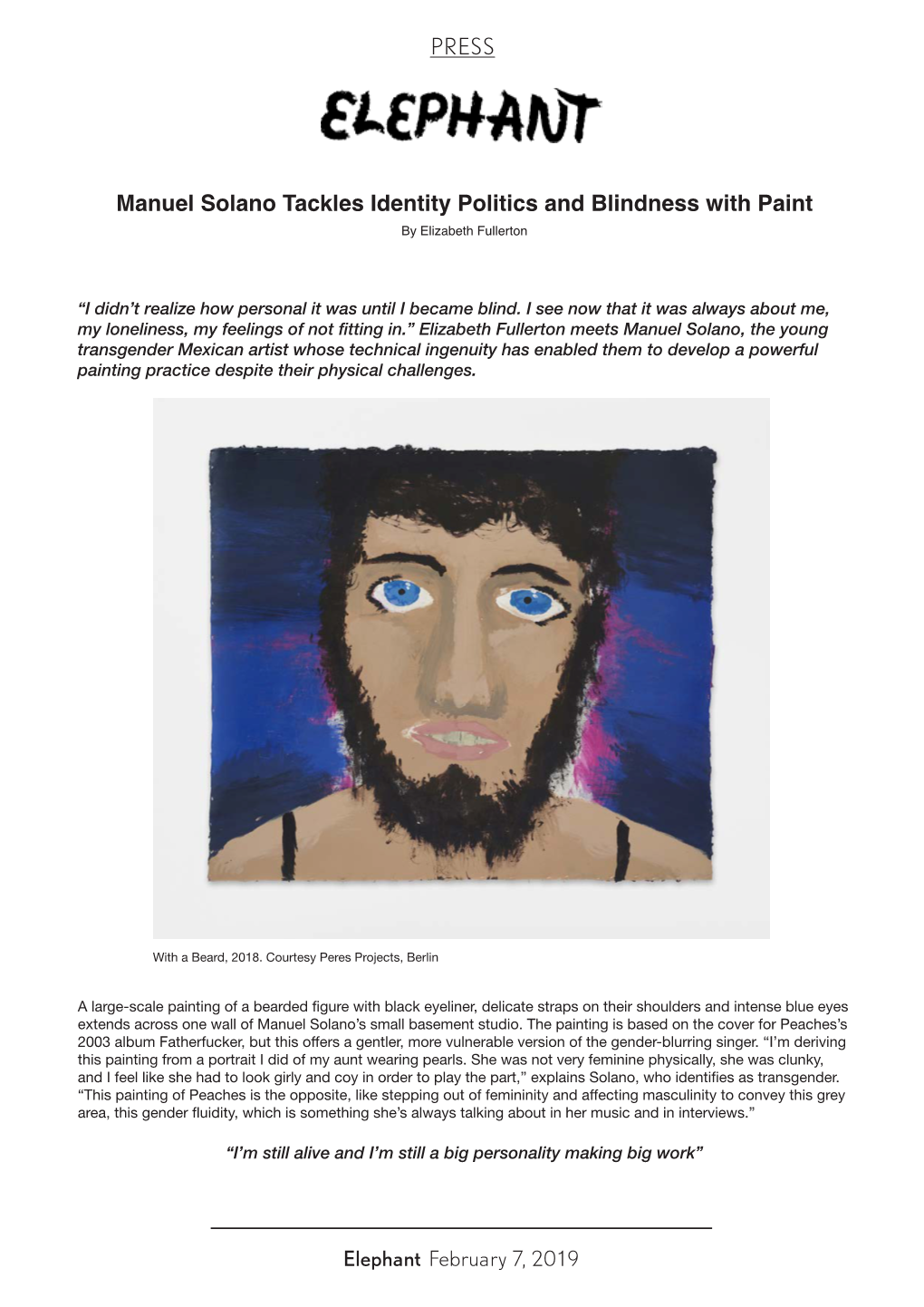 Manuel Solano Tackles Identity Politics and Blindness with Paint by Elizabeth Fullerton