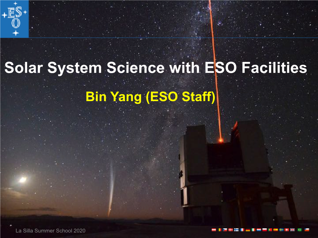 Solar System Science with ESO Facilities
