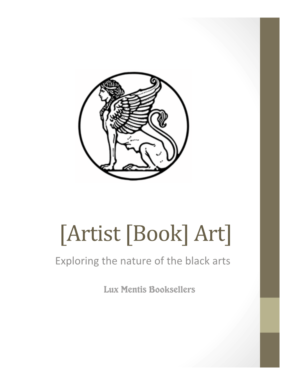 [Artist [Book] Art] Exploring the Nature of the Black Arts