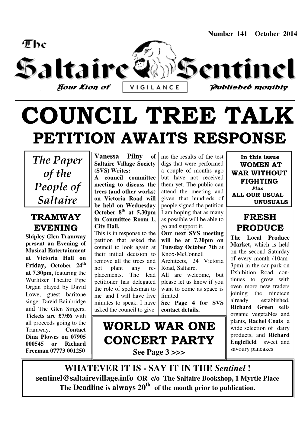 Sentinel, October 2014