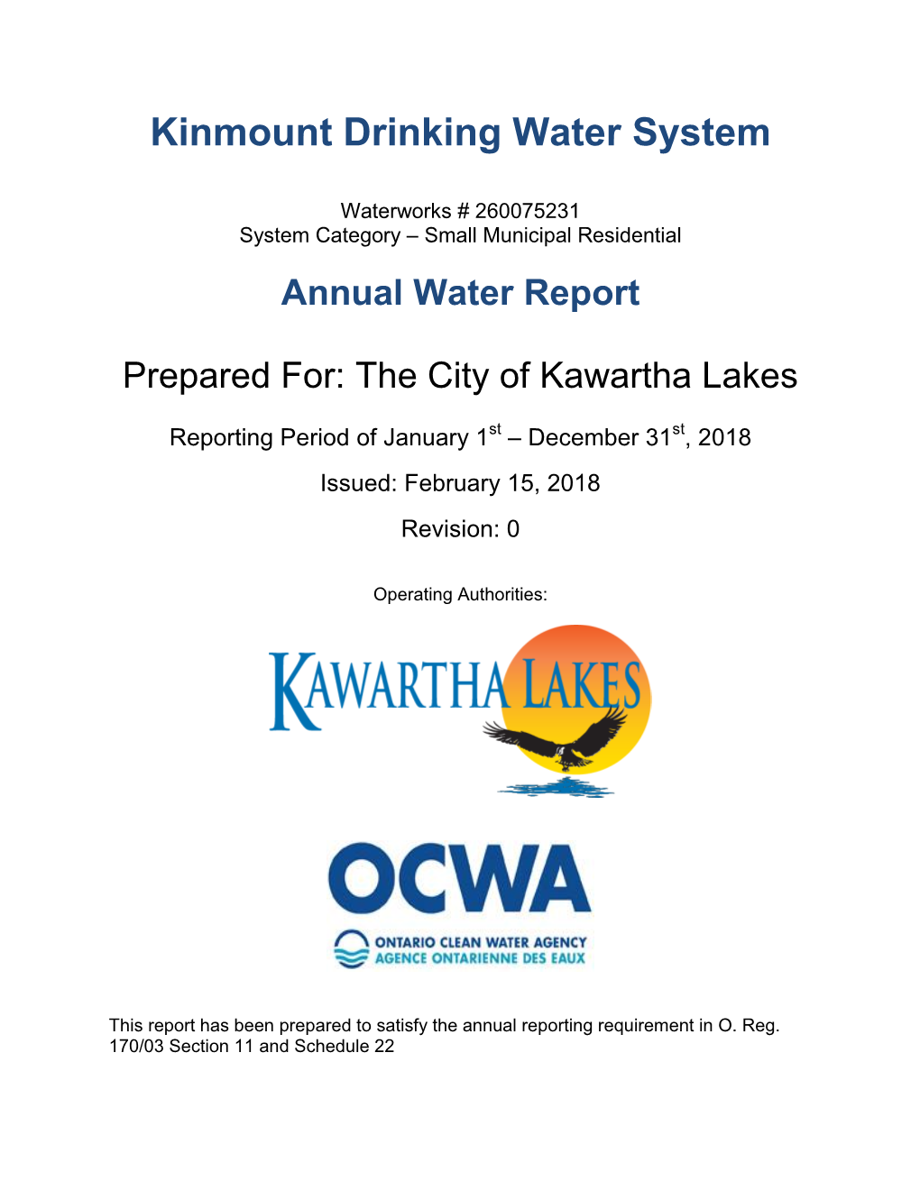 Kinmount Drinking Water System