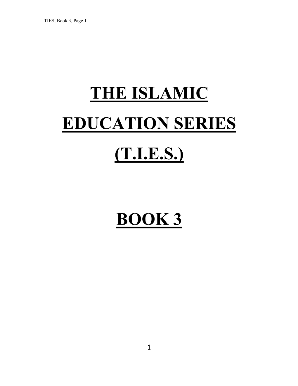 Islamic Education School Book 3