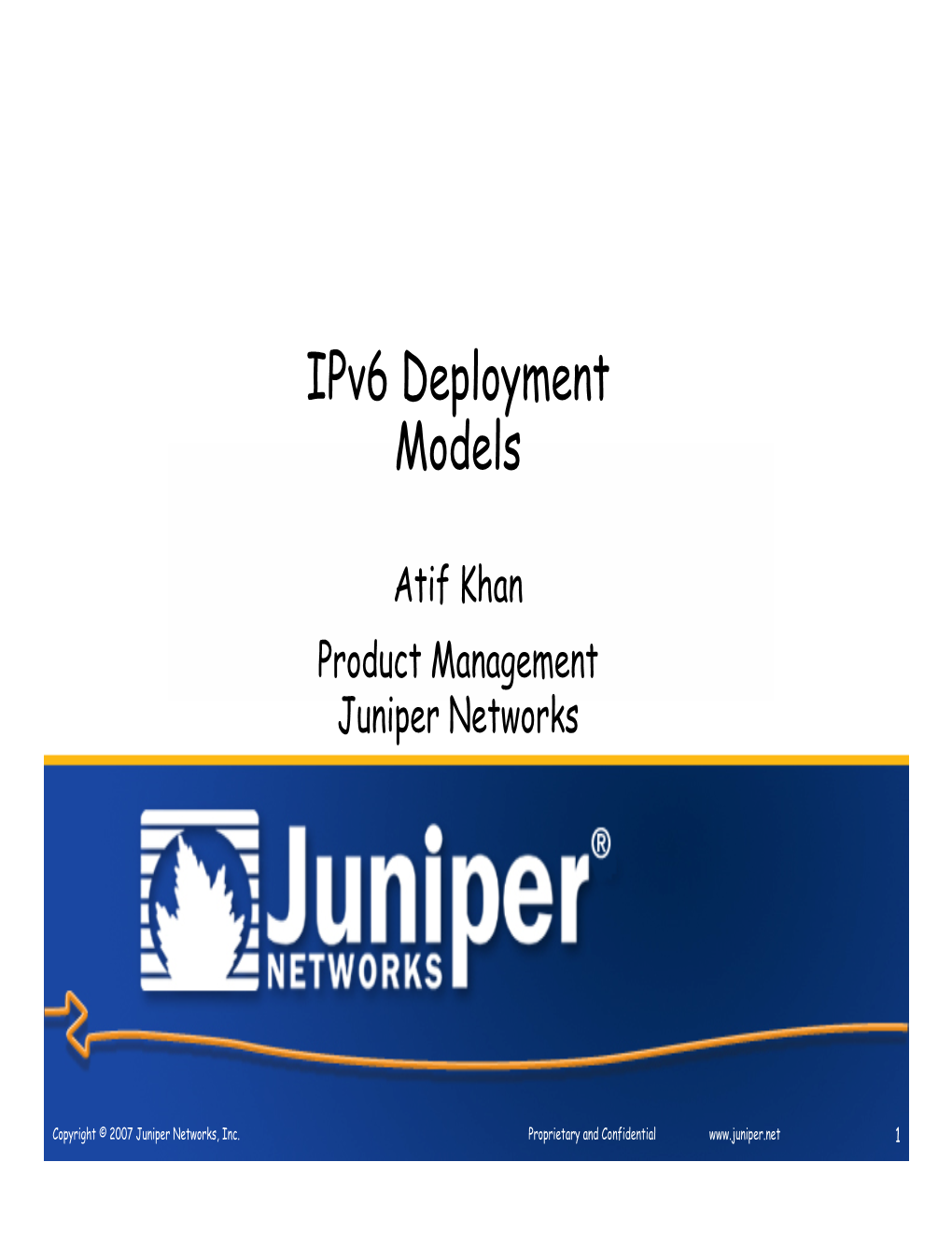 Ipv6 Deployment Models