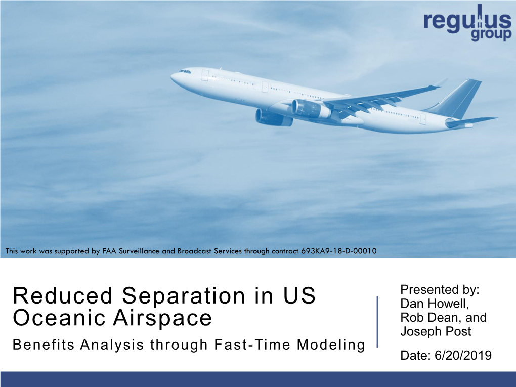 Reduced Separation in US Oceanic Airspace 2 Iridium NEXT Satellites