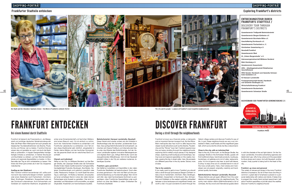 Discover Frankfurt Frankfurt Entdecken