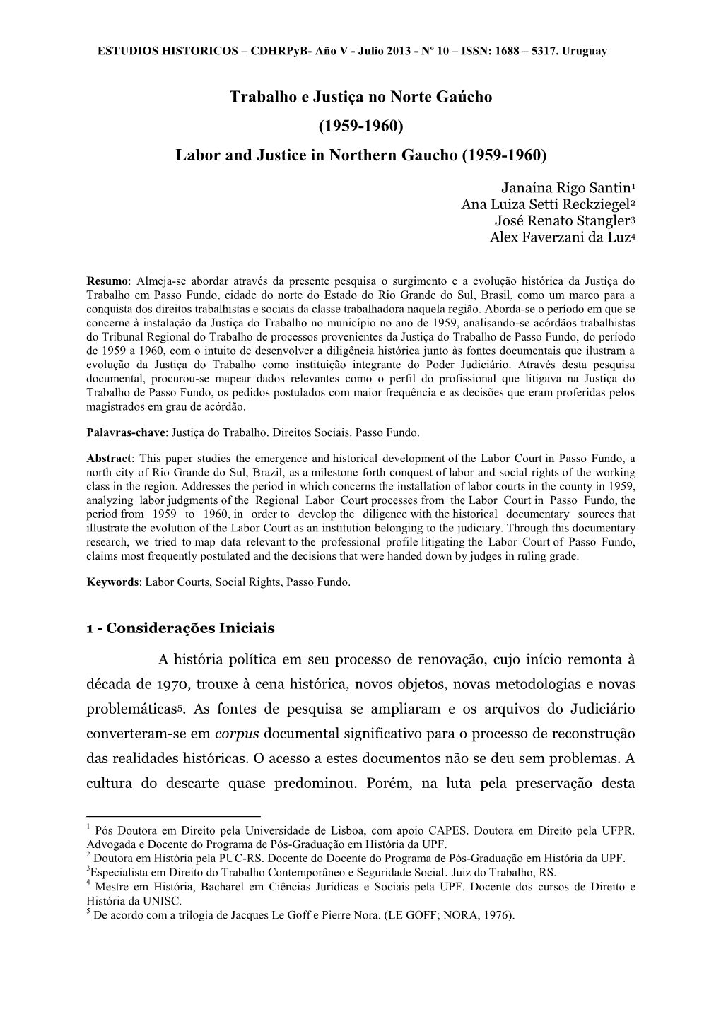 A Instalação Das Juntas Do Trabalho No Rio Grande Do Sul