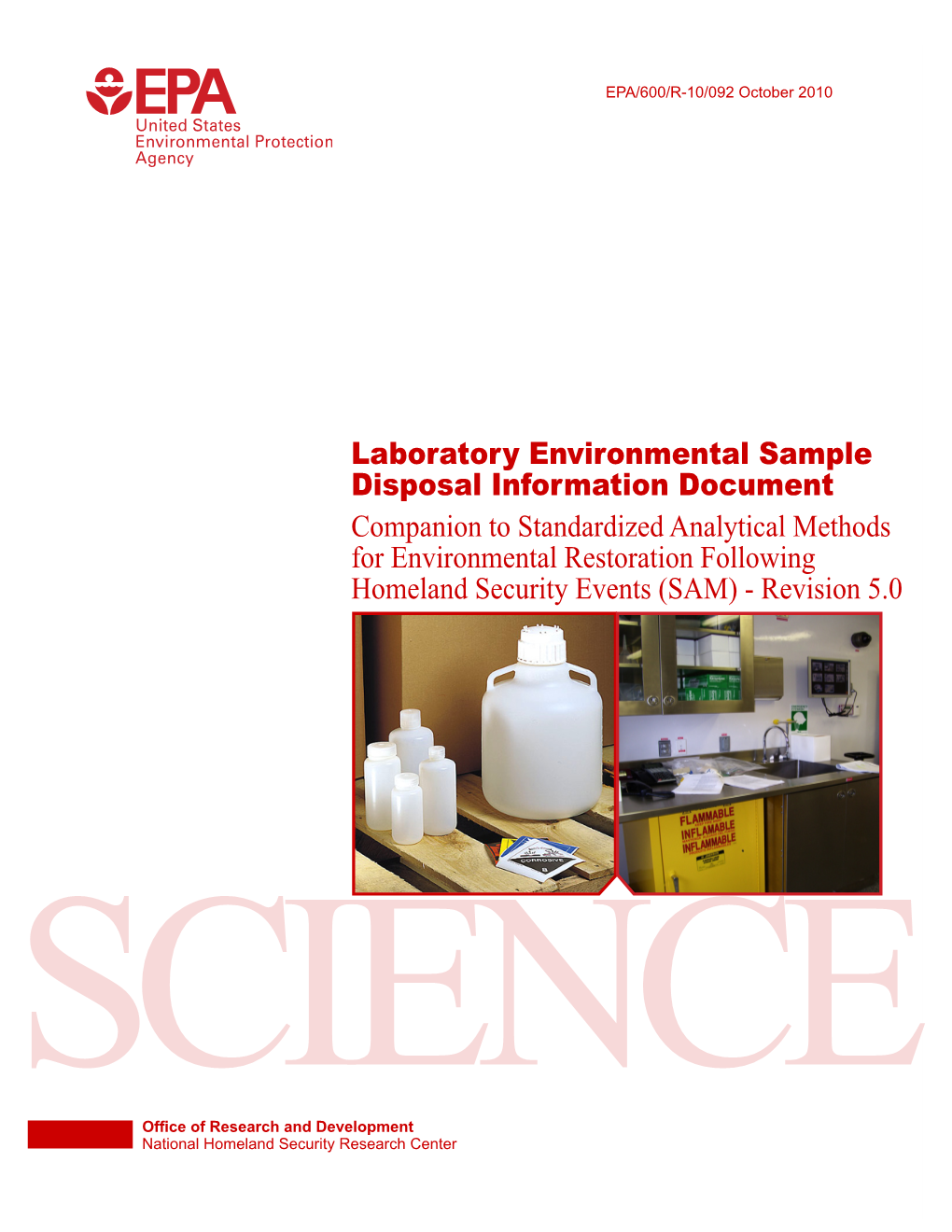 Laboratory Environmental Sample Disposal Information Document