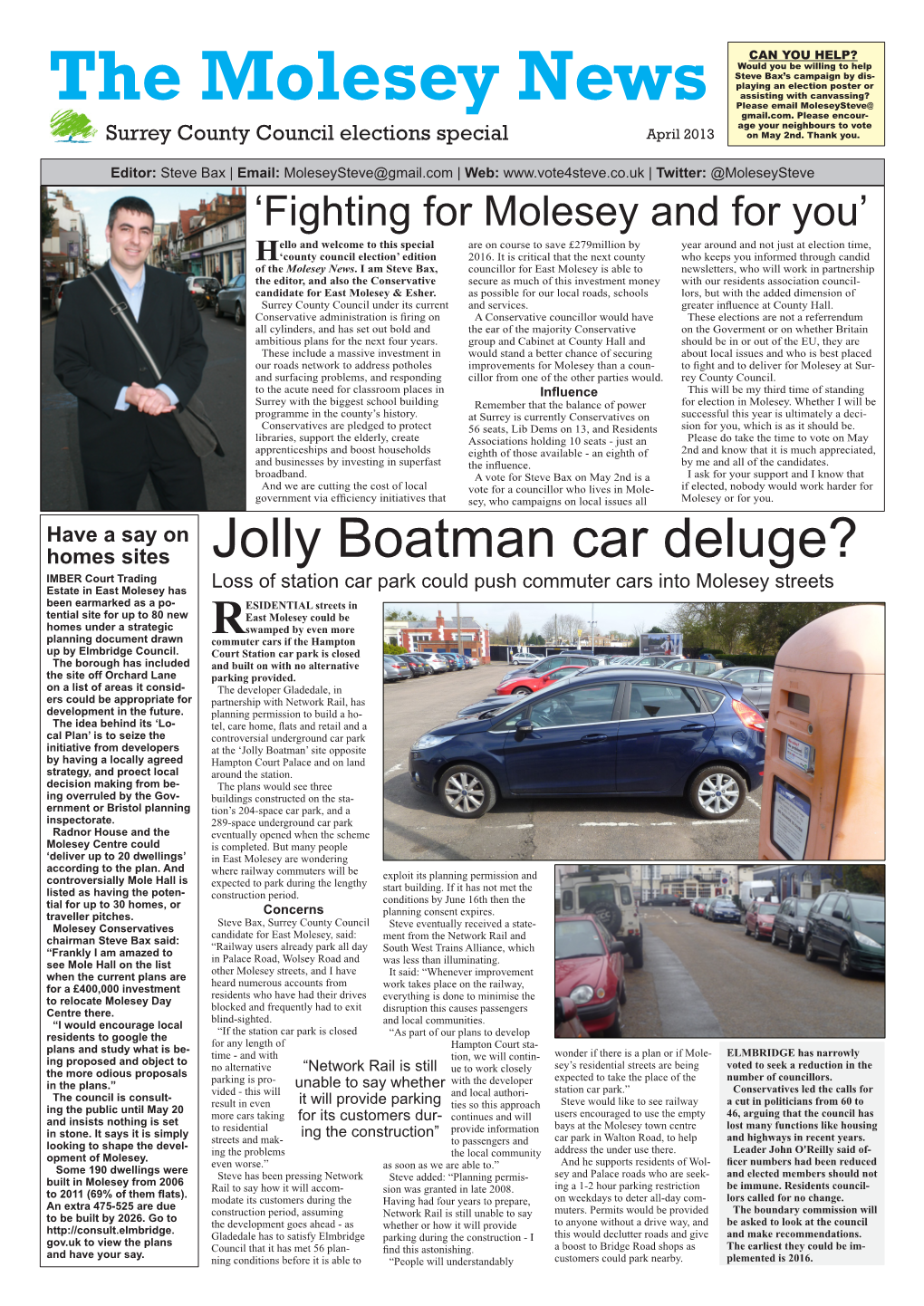 The Molesey News Please Email Moleseysteve@ Gmail.Com