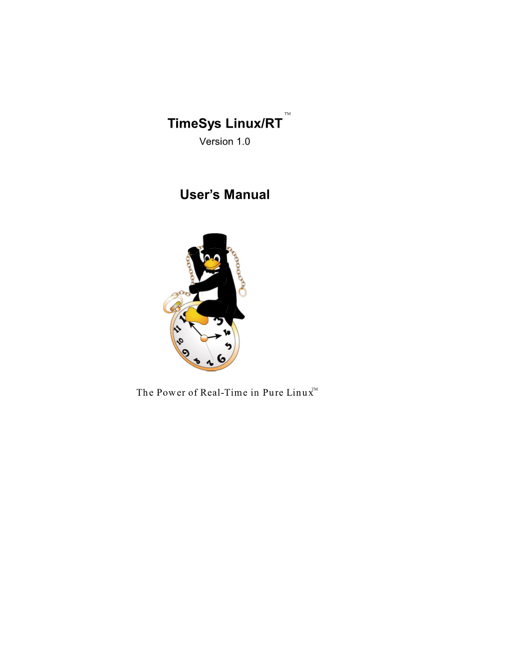 Timesys Linux/RT User's Manual