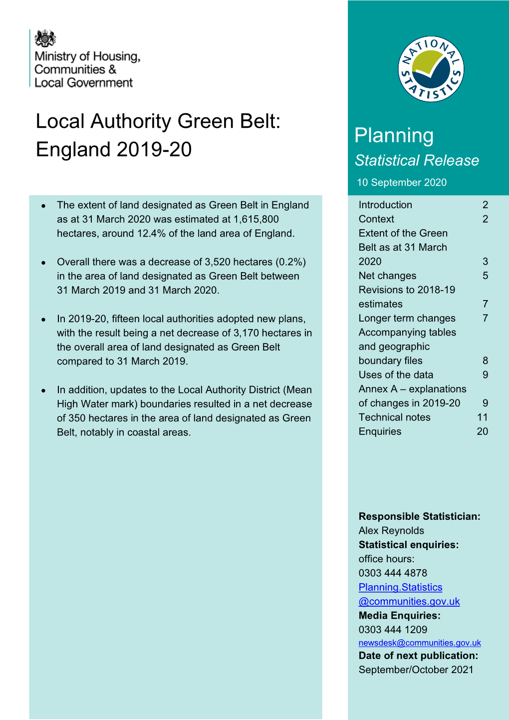 Local Authority Green Belt: Planning