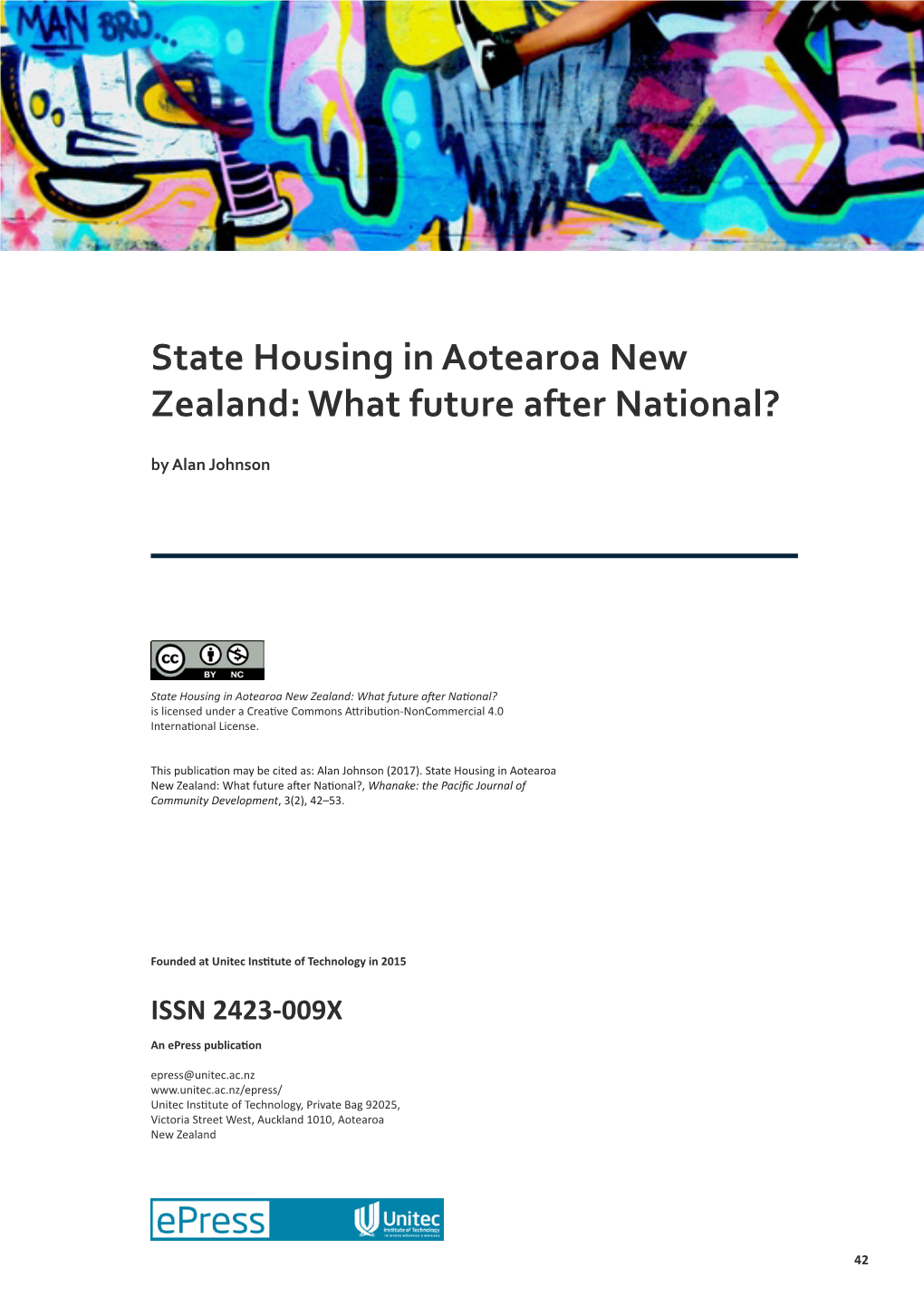 State Housing in Aotearoa New Zealand: What Future After National? by Alan Johnson