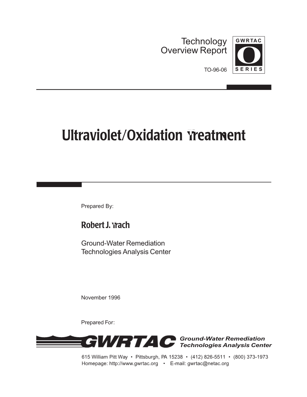 Ultraviolet/Oxidation Treatment