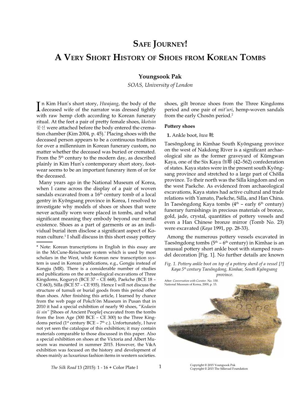 A Very Short History of Shoes from Korean Tombs
