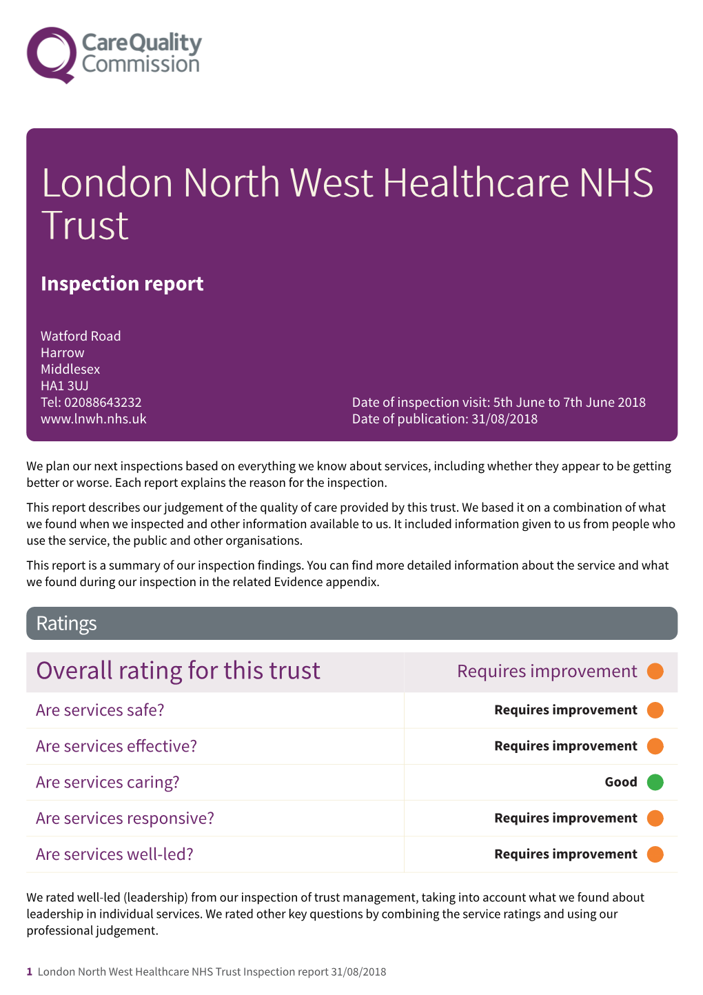 R1K London North West Healthcare NHS Trust